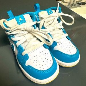 Nike Toddlers Jordan 1 Aquatone Sneakers Size 7